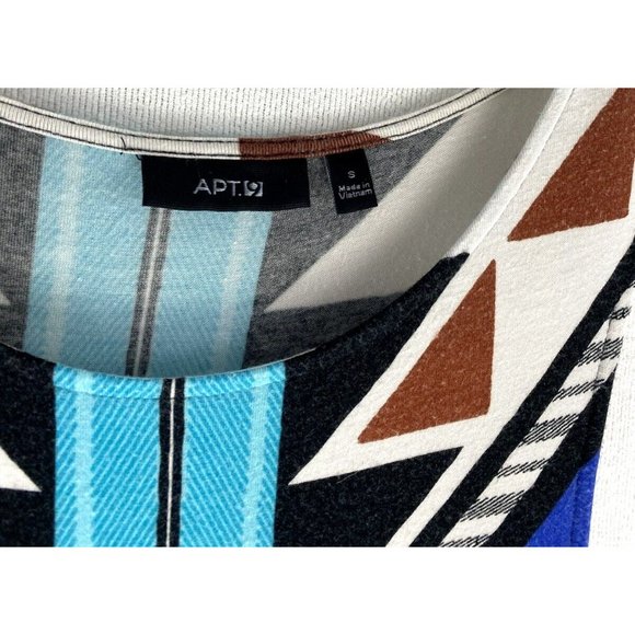 Apt. 9 Tank Shift Dress Women’s Geometric Sleeveless Stretch Scoop Neck Small - Picture 4 of 10